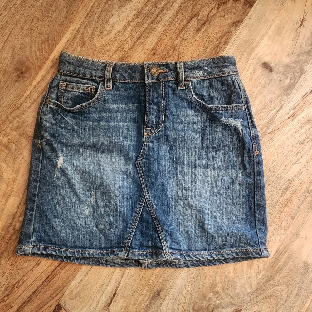 Gap Kids Girls Denim Distressed Skirt